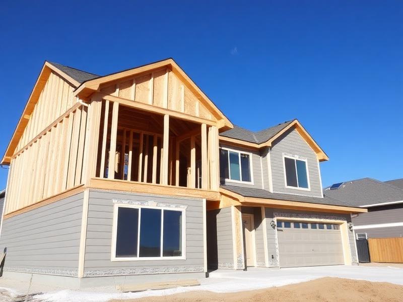 Newly constructed Utah home during framing and finishing